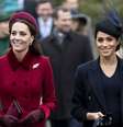 Kate Middleton, Meghan Markle e a família real juntam-se à rainha Elizabeth II em tradicional missa de Natal, realizada na Igreja de Santa Maria Madalena, na Inglaterra, nesta terça-feira, 25 de dezembro de 2018  Foto: Getty Images / PurePeople