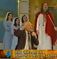 Padre Quevedo e Inri Cristo durante debate no 'Superpop' em 2004.  Foto: Reprodução de 'Superpop' (2004) / RedeTV / Estadão Conteúdo