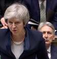 A premiê britânica, Theresa May, fala ao Parlamento após votação de acordo de Brexit negociado por ela, em Londres
15/01/2019
Reuters TV via REUTERS   Foto: Reuters