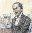 Ilustração mostra Carlos Ghosn ao ser ouvido pela Justiça japonesa no dia 8 de janeiro  Foto: Reuters / BBC News Brasil