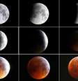 Os estágios do eclipse lunar   Foto: Kai Pfaffenbach / Reuters