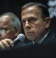 João Doria concede coletiva de imprensa junto à cúpula da Segurança Pública do Estado para falar sobre a transferência de presos de alta periculosidade para os presídios federais  Foto: Suamy Beydoun / Agif / Estadão