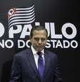 O governador João Doria participa de coletiva de imprensa no Palácio dos Bandeirantes, zona sul de São Paulo, na tarde desta quarta-feira (13). Ao lado da cúpula de segurança do estado, o governador deu explicações sobre a transferência de líderes do PCC para presídios federais.  Foto: BRUNO ROCHA/FOTOARENA / Estadão