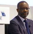 CEO do Credit Suisse, TIdjane Thiam, em coletiva com a imprensa.
02/14/2019.  REUTERS/  Foto: Reuters