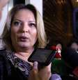 A deputada federal Joice Hasselmann (PSL-SP) em dia em que o presidente da Federação das Indústrias do Estado de São Paulo (Fiesp), Paulo Skaf, deu início a encontros com bancadas eleitas pelo Estado, na sede da entidade, na Avenida Paulista, em São Paulo, nesta segunda-feira, 18.  Foto: MARCELO CHELLO/CJPRESS/ / Estadão Conteúdo