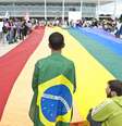 Protesto no Palácio do Planalto. Atualmente, não existe na legislação brasileira crime de homofobia  Foto: Marcello Casal Jr. / Agência Brasil / Estadão