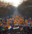Manifestantes catalães protestam em Barcelona
16/02/2019 REUTERS/Juan Medina  Foto: Reuters