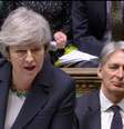 Premiê britânica, Theresa May, discursa no Parlamento em Londres
13/02/2019 Reuters TV via REUTERS   Foto: Reuters