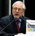 O diplomata Paulo Roberto de Almeida em discurso no Senado Federal em abril de 2017 em sessão solene sobre os 100 anos de Roberto Campos  Foto: Roque de Sá/Agência Senado / Estadão