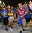 Neymar e Anitta na Sapucaí  Foto: Leo Franco / AgNews