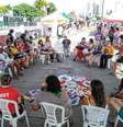 Roda de conversa que compôs manifestação do MST pelo Dia Internacional da Mulher em Florianópolis  Foto: Reprodução/MST / Estadão