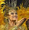 Rainha de bateria da Rosas de Ouro, 3ª colocada, Ellen disse que o resultado pode ser comemorado como um título  Foto: Vagner Magalhães / Especial para Terra