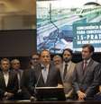 O governador João Doria (PSDB) participou do leilão de concessão da Linha 15-Prata do metrô de São Paulo. A concessionária ViaMobilidade pertencente à CCR ganhou o direito à operação da linha por 20 anos  Foto: Paulo Iannone / Framephoto / Estadão