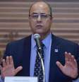 Governador Wilson Witzel concedeu uma entrevista coletiva no fim da manhã desta terça-feira (12/03), no Palácio Guanabara, divulgando informações sobre as prisões dos suspeitos do assassinato da deputada Marielle Franco e do motorista Anderson Gomes  Foto: Adriano Ishibashi / Framephoto / Estadão