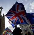 Manifestantes anti-Brexit em frente ao Parlamento britânico, em Londres
18/03/2019
REUTERS/Toby Melville  Foto: Reuters