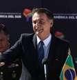 Jair Bolsonaro durante visita oficial ao Chile  Foto: EPA / Ansa