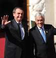 Jair Bolsonaro com o presidente do Chile, Sebastián Piñera  Foto: EPA / Ansa - Brasil