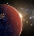 Nascer do sol sobre a terra  Foto: iStock