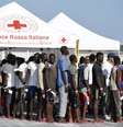 Desembarque de migrantes em Pozzallo, na Sicília  Foto: ANSA / Ansa - Brasil