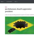 Reprodução do título da matéria da revista The Economist crítica ao presidente Jair Bolsonaro  Foto: Reprodução/The Economist / Estadão Conteúdo