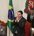 O presidente da Alesp, Cauê Macris, na sessão em que foi eleito para o comanda da Casa pela segunda vez  Foto: Renato S. Cerqueira / Futura Press