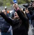 Protesto contra ciganos em Torre Maura, na periferia de Roma  Foto: ANSA / Ansa - Brasil