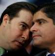 Presidente do DEM, ACM Neto, conversa com presidente da Câmara dos Deputados, Rodrigo Maia, em Brasília
08/03/2018 REUTERS/Adriano Machado   Foto: Reuters
