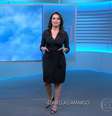 A jornalista Izabella Camargo apresentando a previsão do tempo no 'Jornal Nacional', na Globo, em 2018.  Foto: Reprodução de 'Jornal Nacional' (2018) / Globo / Estadão Conteúdo