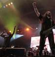 Andreas Kisser e Derrick Green, do Sepultura, no Rock in Rio  Foto: Sergio Moraes / Reuters