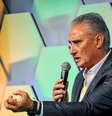 Técnico Tite durante o evento Somos Futebol, 3ª Semana de Evolução do Futebol Brasileiro, realizado no auditório da CBF, localizado na cidade do Rio de Janeiro  Foto: Nayra Halm / Estadão Conteúdo