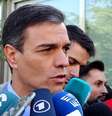 Premiê espanhol, Pedro Sánchez, após entregar seu voto  Foto: DW / Deutsche Welle