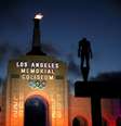 Um letreiro com "LA 2028" é visto no Coliseu e Memorial Esportivo de Los Angeles, sede dos Jogos Olímpicos de 1932  Foto: Lucy Nicholson / Reuters