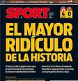 Capa do Sport, da Espanha  Foto: Reprodução/Sport / Estadão