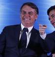 O presidente da República, Jair Bolsonaro (PSL) e o ministro Sérgio Moro participam do início do funcionamento do Centro Integrado de Inteligência de Segurança Pública da Região Sul  Foto: Rodolfo Buhrer / Fotoarena / Estadão
