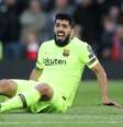 Suárez durante o duelo do Barcelona contra o Liverpool pela Liga dos Campeões  Foto: Carl Recine / Reuters