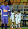 Comemoração do gol de Soteldo, do Santos, em partida contra o Vasco, válida pela 4ª rodada do Campeonato Brasileiro, no Estádio do Pacaembu, em São Paulo (SP)  Foto: Werther Santana / Estadão