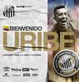Uribe é o novo reforço do Santos  Foto: Santos/Twitter / Estadão Conteúdo