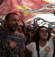 Em Brasília, manifestantes se reuniram na praça do Museu Nacional da República  Foto: DW / Deutsche Welle