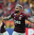  O jogador Gabriel (Gabigol) do Flamengo comemora gol durante a partida entre Flamengo e Fortaleza  Foto: Wallace Teixeira / Futura Press