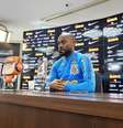 Vagner Love durante entrevista coletiva.  Foto: Divulgação/ Corinthians / Estadão Conteúdo