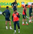 Neymar treinou com a Seleção Brasileira antes do jogo contra o Catar  Foto: Pedro Martins / MoWa Press