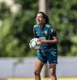 Andressa Alves em treino pela Seleção Brasileira em Portimão  Foto: Rener Pinheiro / MoWa Press