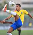 Pedrinho, do Brasil, durante partida contra a França válida pela 2ª rodada do Grupo B do Torneio Maurice Revello, antigo Torneio de Toulon, no Estádio Marcel Roustan, em Salon-de-Provence, no sul da França  Foto: Isaac Ortiz / Dia Esportivo / Estadão
