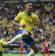 Gabriel Jesus, do Brasil, comemora seu gol em partida amistosa contra o Catar, preparatória à Copa América, realizada no estádio Mané Garrincha, em Brasília, nesta quarta-feira, 05.  Foto: LUCIANO CLAUDINO/CÓDIGO19 / Estadão Conteúdo