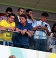 Amistoso entre Brasil x Catar visando a preparação para a Copa América 2019. Na quarta-feira 05/06, no Estádio Mané Garrincha. No detalhe, o presidente da República Jair Bolsonaro acompanhando o amistoso.  Foto: CLÁUDIO REIS/FRAMEPHOTO / Estadão
