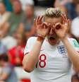 Ellen White comemora gol na partida contra a Escócia  Foto: Eric Gaillard TPX IMAGES OF THE DAY / Reuters