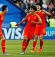 Seleção da China comemora gol sobre a África do Sul  Foto: Gonzalo Fuentes / Reuters