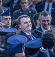 O presidente do Brasil, Jair Bolsonaro, participa da cerimônia de formatura da Escola de Especialistas da Aeronáutica, em Guaratinguetá (SP), nesta quarta-feira, 19.  Foto: BRUNO MOTTA/PHOTOPRESS / Estadão Conteúdo