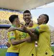 O jogador Roberto Firmino do Brasil comemora gol durante a partida entre Peru e Brasil, válida pela Copa América 2019, na Arena Corinthians, em São Paulo (SP), neste sábado (22).  Foto: Dhavid Normando / Futura Press