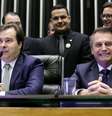 Deputado Rodrigo Maia e Bolsonaro na Câmara dos Deputados  Foto: Câmara dos Deputados / via Reuters